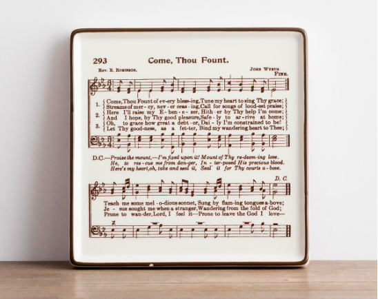Come Thou Fount - Ceramic Plaque All Things Faithful DaySpring