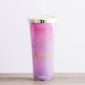 I Will Pray - Insulated Straw Tumbler All Things Faithful DaySpring