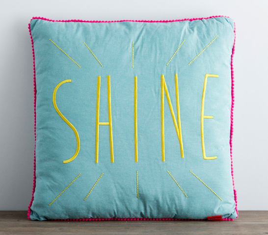 Shine - Square Affirmation Pillow All Things Faithful DaySpring