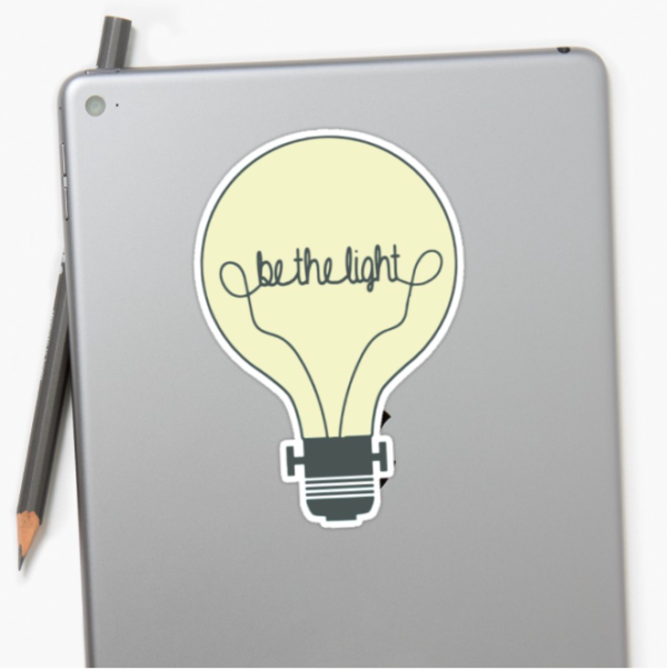 Be the Light Sticker All Things Faithful RedBubble
