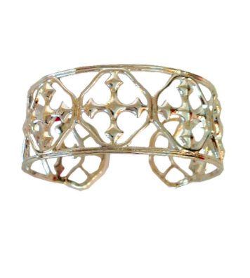 1" Cuff Bracelet - Rhodium Plated All Things Faithful Gracewear