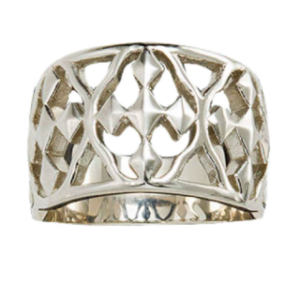 Banded Sterling Silver Shield of Faith Ring All Things Faithful Gracewear