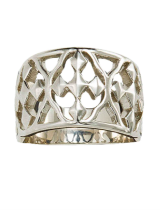 Banded Sterling Silver Shield of Faith Ring All Things Faithful Gracewear