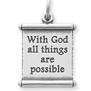 "All Things Are Possible" Scroll Charm All Things Faithful James Avery