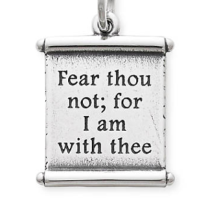 "For I Am With Thee" Scroll Charm All Things Faithful James Avery