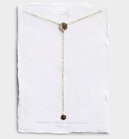 Worthy - Gold Drop Necklace DaySpring All Things Faithful