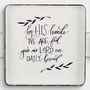 Give Us Lord Our Daily Bread - Enamel Metal Serving Tray DaySpring All Things Faithful