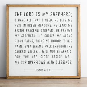 The Lord Is My Shepherd - Wood Framed Wall Art DaySpring All Things Faithful