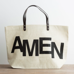 Amen - Jute Tote Bag DaySpring All Things Faithful