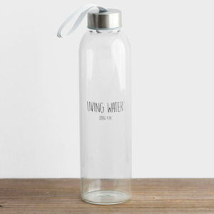 Living Water - Glass Water Bottle DaySpring All Things Faithful