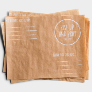 Rise Up and Pray - Paper Snack Sheets, 25 Per Pack DaySpring All Things Faithful