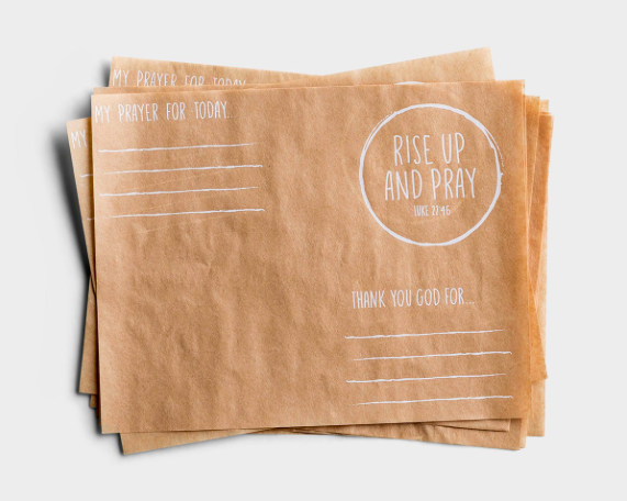 Rise Up and Pray - Paper Snack Sheets, 25 Per Pack DaySpring All Things Faithful