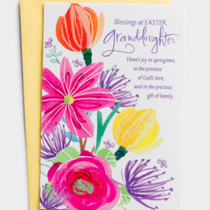 Easter - Granddaughter - Joy in Springtime - 1 Premium Card All Things Faithful DaySpring