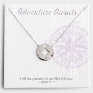 Adventure Awaits - Compass Rose - Sterling Silver Necklace All Things Faithful DaySpring