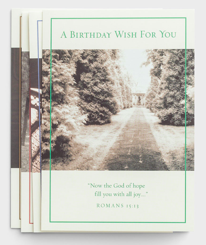 Product Birthday - Birthday Greetings - 12 Boxed Cards, KJV- AllThingsFaithful
