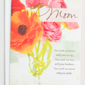 Product Birthday - Mom - You Touch Our Hearts - 1 Premium Card- AllThingsFaithful