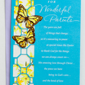 Product Easter - Parents - For Wonderful Parents - 1 Premium Card, KJV- AllThingsFaithful
