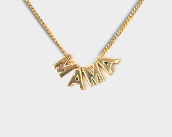 Product- Mama Necklace - Gold- AllThingsFaithful