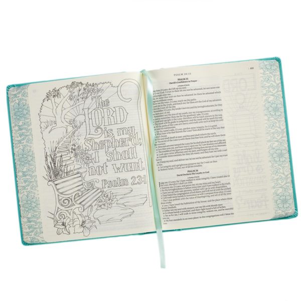 Product-Holy Bible: My Creative Bible KJV: Aqua Hardcover Bible for Creative Journaling-AllThingsFaithful