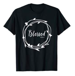 Product-Blessed Psalms 23 Bible Verse Faith Grief Hope Shirt-AllThingsFaithful