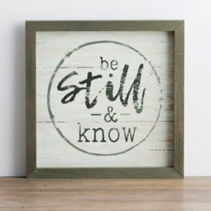 Product-Be Still & Know - Wooden Framed Wall Art-AllThingsFaithful