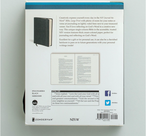 Product-Dayspring-NIV Journal the Word Bible, Large Print - Black-AllThingsFaithful