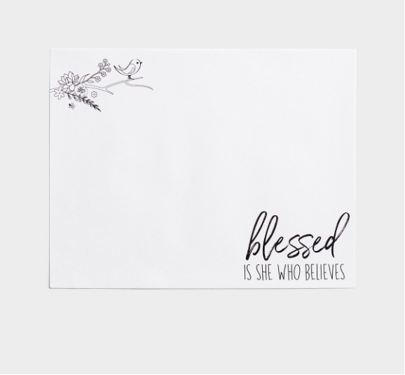 Product-DaySpring-Blessed Is She Who Believes - Paper Snack Sheets, 25 Per Pack-AllThingsFaithful