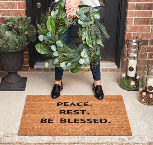 Product-DaySpring-Peace. Rest. Be Blessed. Doormat-AllThingsFaithful
