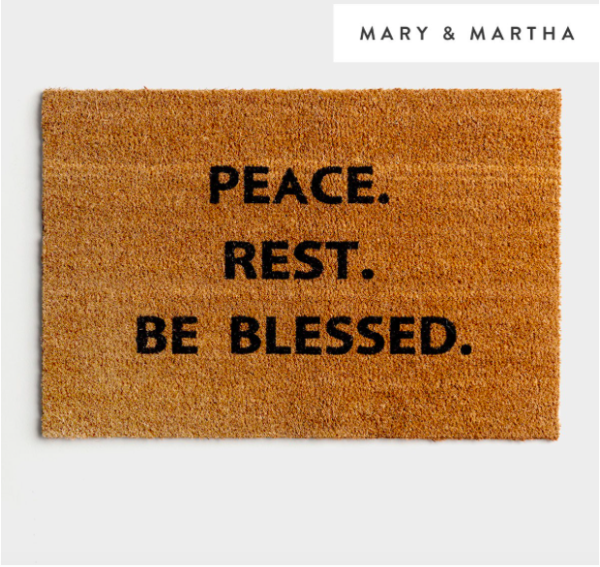 Product-DaySpring-Peace. Rest. Be Blessed. Doormat-AllThingsFaithful