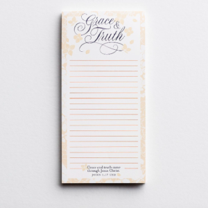 Product-Grace & Truth - Magnetic Memo Pad-DaySpring-AllThingsFaithful