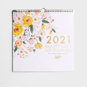 Product-Stationery-Studio 71 - Beauty Love Joy Kindness - 2021 Premium Spiral Wall Calendar-DaySpring-AllThingsFaithful