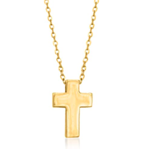 Product-Ross-Simons 14kt Yellow Gold Cross Pendant Necklace-Amazon-AllThingsFaithful