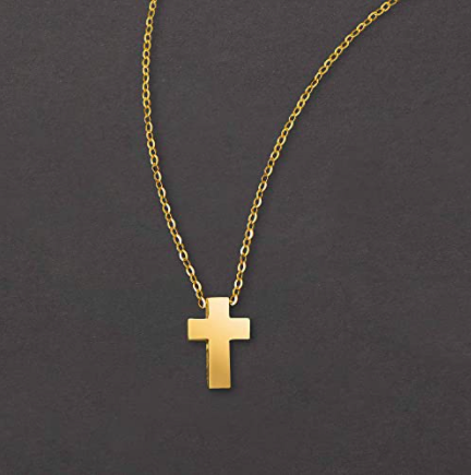 Product-Ross-Simons 14kt Yellow Gold Cross Pendant Necklace-Amazon-AllThingsFaithful