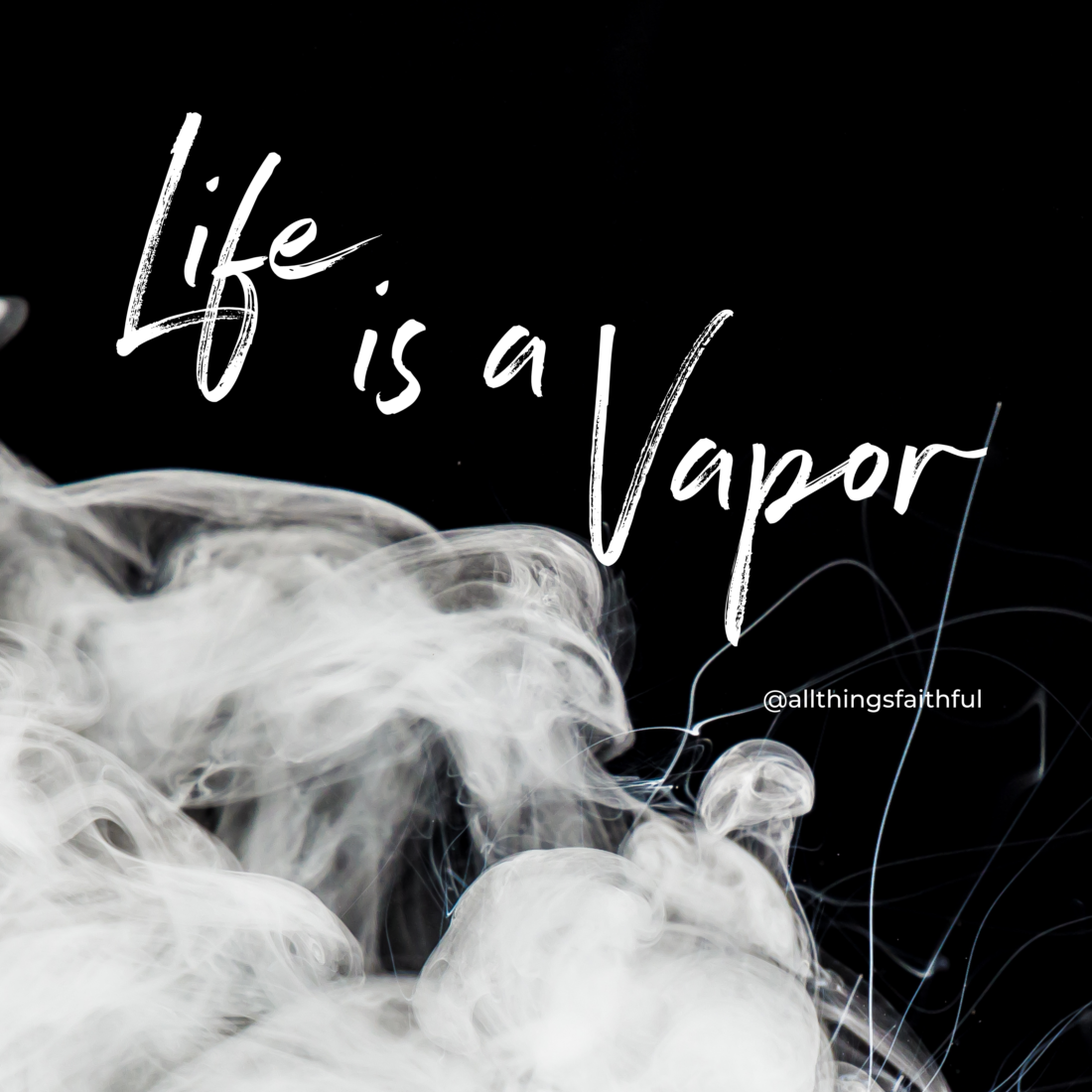 Life is a vapor all things faithful
