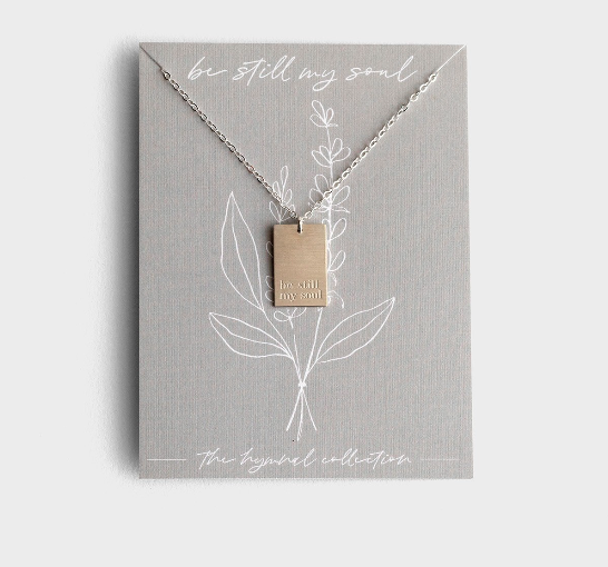 Product-Necklace-Be Still My Soul - Sterling Silver Pendant Necklace-DaySpring-AllThingsFaithful