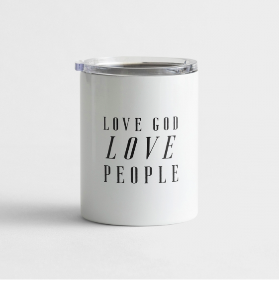 Product-Mug-Stainless Steel Coffee Tumbler 12oz - Love God Love People-DaySpring-AllThingsFaithful