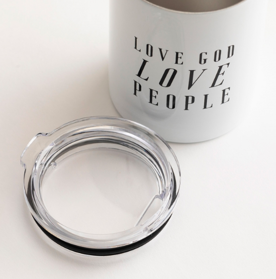 Product-Mug-Stainless Steel Coffee Tumbler 12oz - Love God Love People-DaySpring-AllThingsFaithful