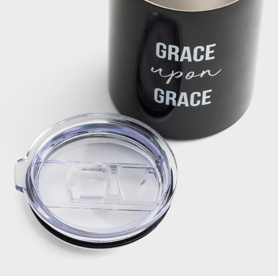 Product-Mug-Stainless Steel Coffee Tumbler 12oz - Grace Upon Grace-DaySpring-AllThingsFaithful