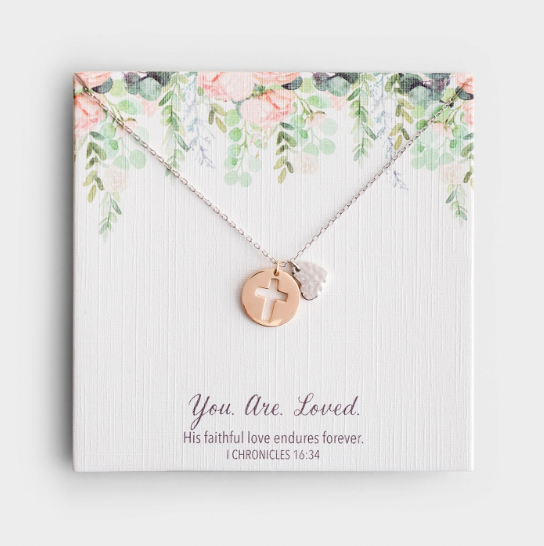 Product-Necklace-You. Are. Loved. - Heart & Cross Necklace-DaySpring-AllThingsFaithful
