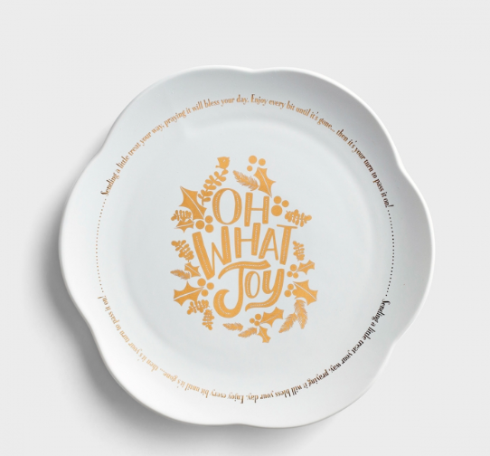 Product-Plate-Oh What Joy - Christmas Giving Plate-DaySpring-AllThingsFaithful